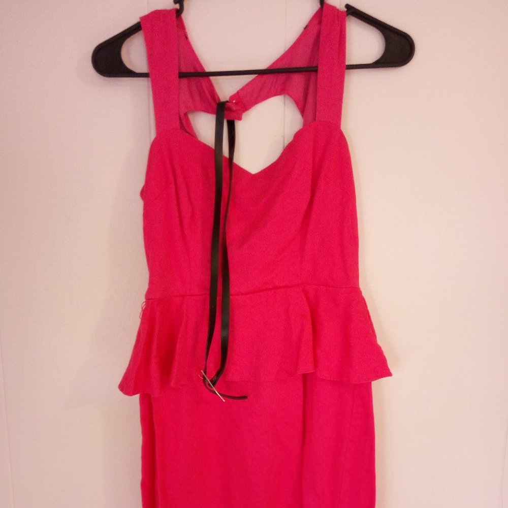 Cute Pink Dress with belt
